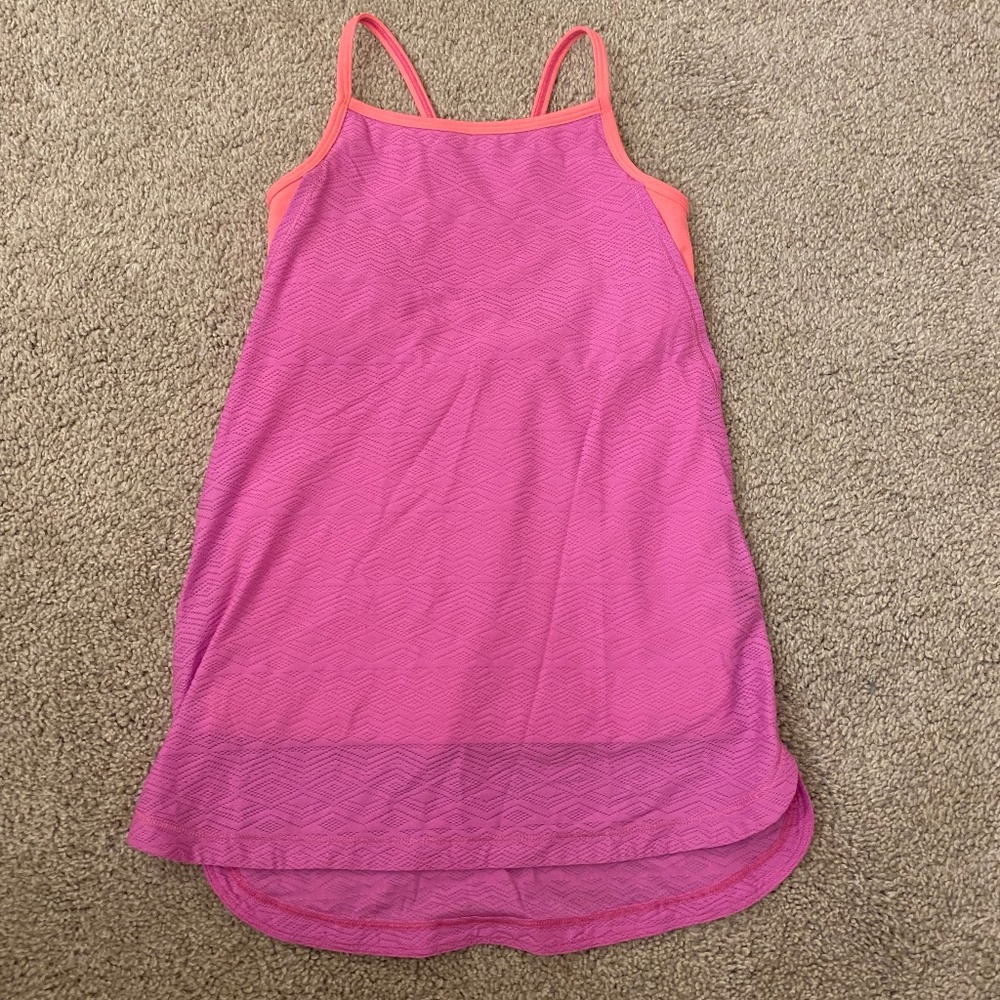 hot pink and orange size 8 ivivva tank top!
